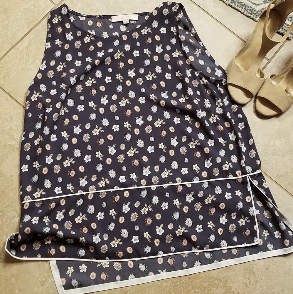 Loft Plum Floral Top